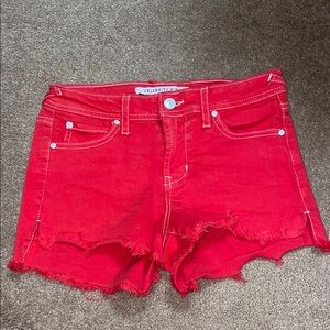 Celebrity Pink Women's Red Denim Shorts